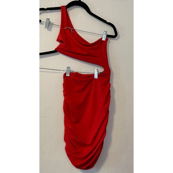 SHEIN SXY One Shoulder Cutout Bodycon Dress - Picture 3 of 4